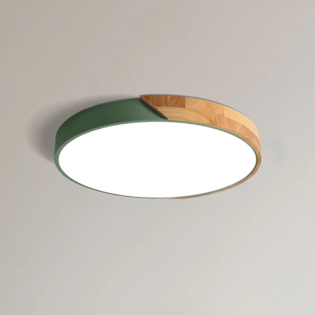 Drewniana Lampa Sufitowa LED – Minimalistyczny Styl Skandynawski