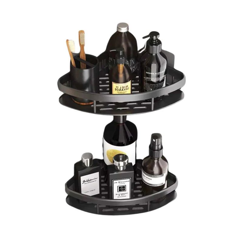 Aluminiowa Półka Prysznicowa na Klej - Czarny