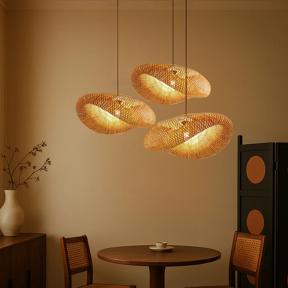 Lampa wisząca z bambusa