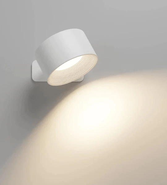 Bezprzewodowa lampa ścienna LED – Nastrojowe oświetlenie do salonu, sypialni i przedpokoju - Biały