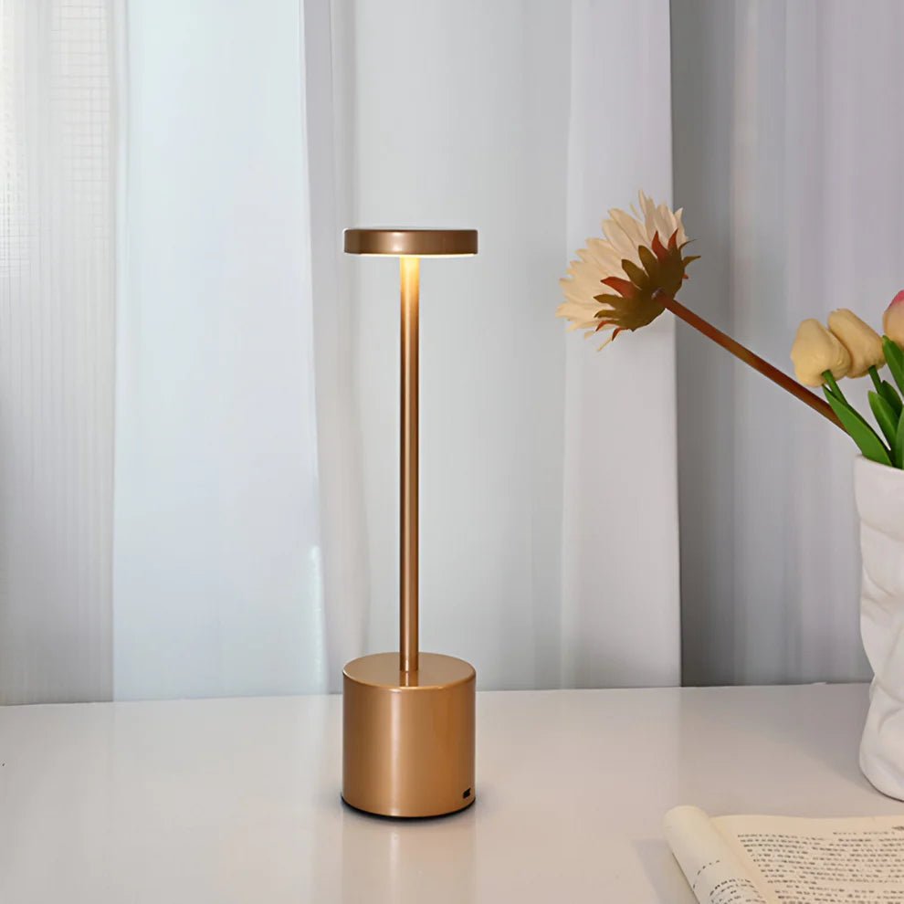 Bezprzewodowa lampa stołowa – Styl retro – Ładowanie USB - Różowy