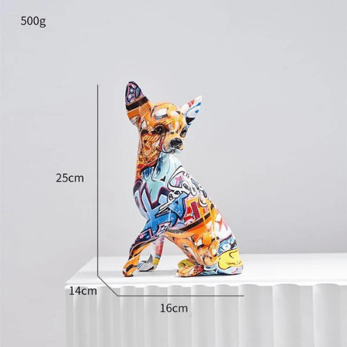 Dekoracyjna figurka w artystycznym stylu - Chihuahua