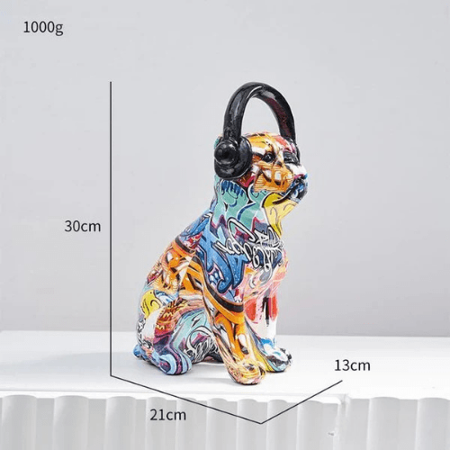 Dekoracyjna figurka w artystycznym stylu - Pies DJ A