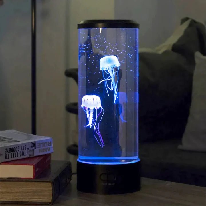 Dekoracyjna lampa z meduzami i oświetleniem LED -