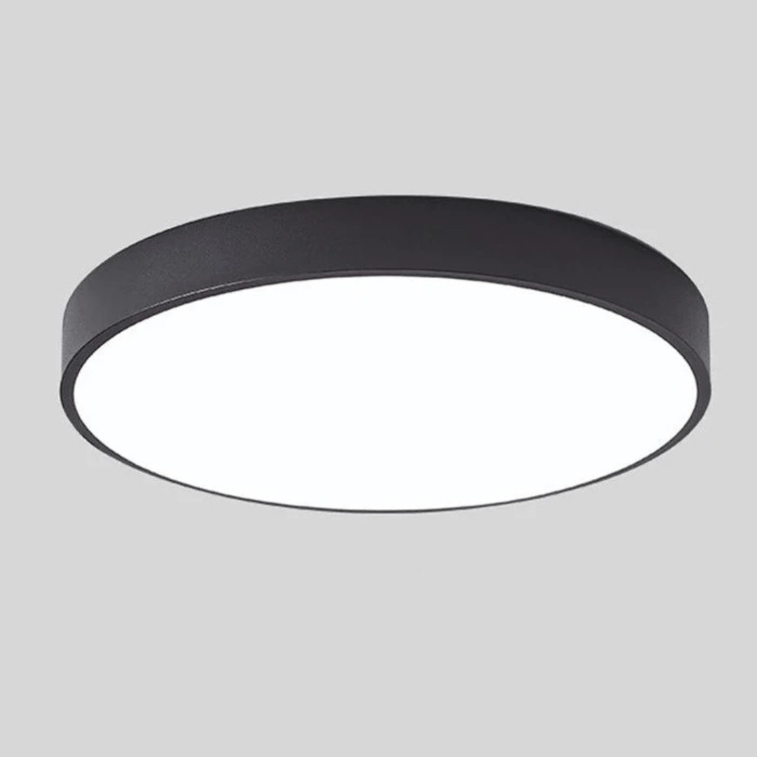 Drewniana Lampa Sufitowa LED – Minimalistyczny Styl Skandynawski - Czarny