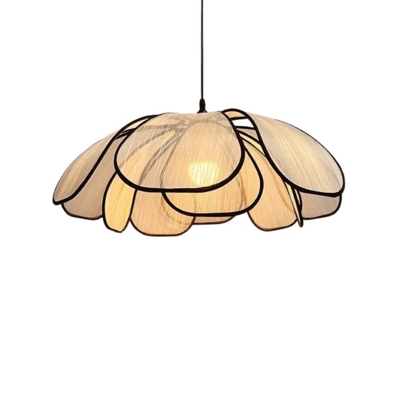Drewniana lampa wisząca w kształcie grzyba - ∅ 30cm