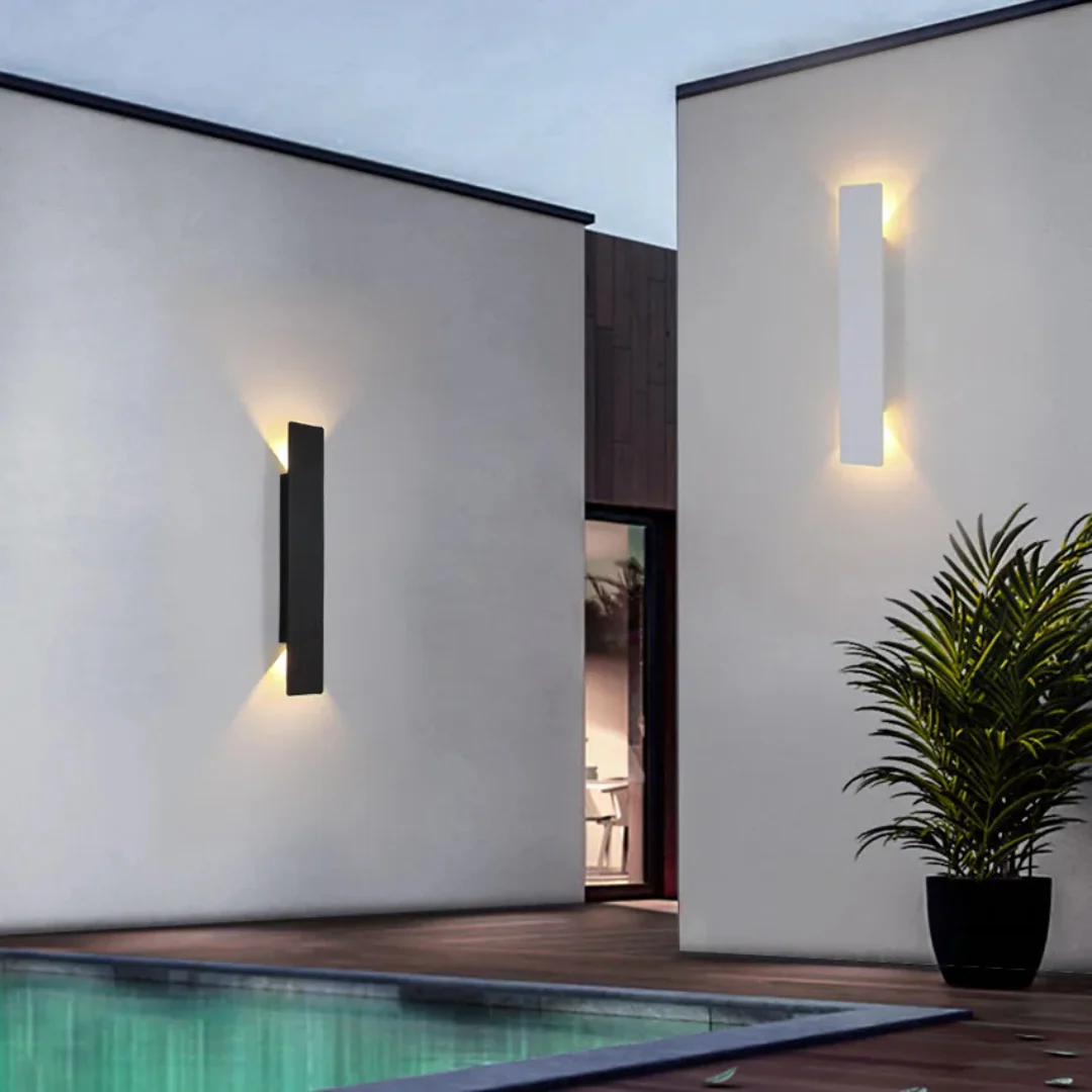 Aluminiowa lampa ścienna zewnętrzna – LED – Nowoczesny design