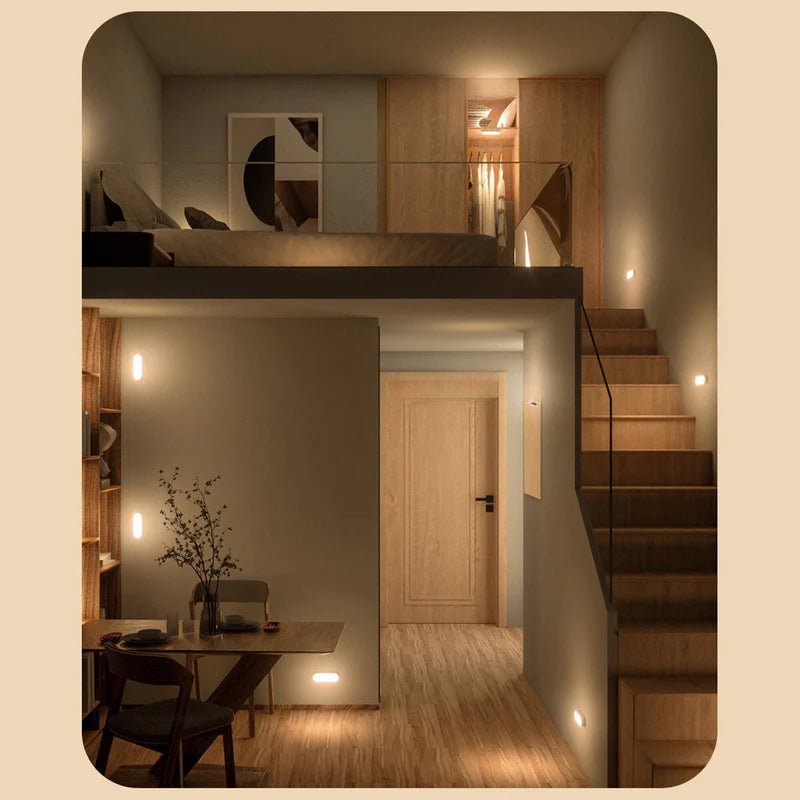 Ładowana lampa LED z czujnikiem ruchu - Ciepły czujnik ruchu