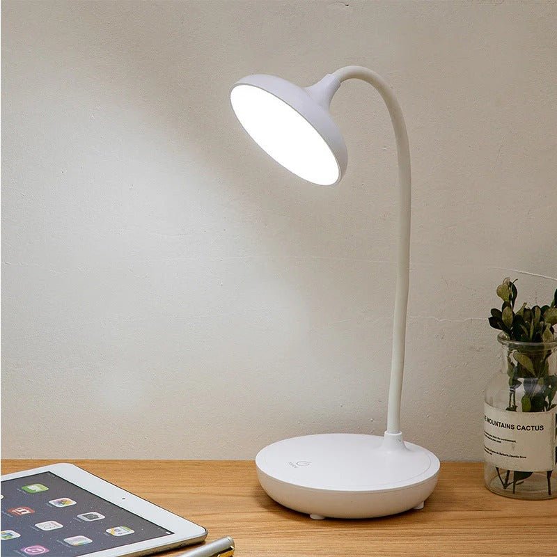 Lampa biurkowa z funkcją ładowania USB - Biały