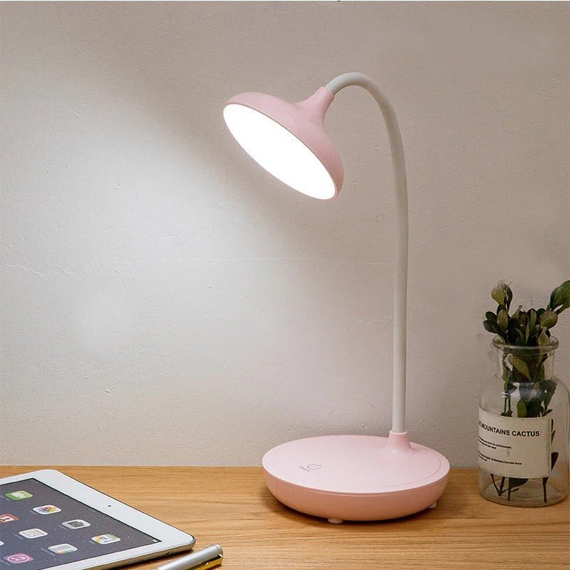 Lampa biurkowa z funkcją ładowania USB - Różowy