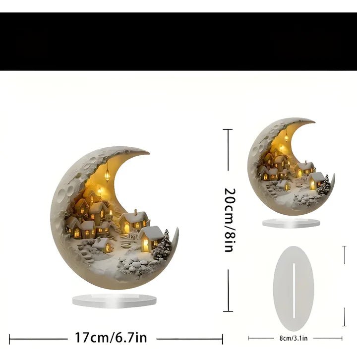 Lampa dekoracyjna z motywem księżyca -