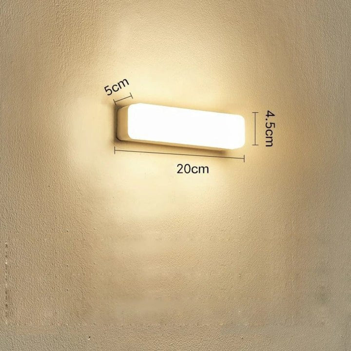 Lampa nad lustro o nowoczesnym montażu ściennym - Zimna biel
