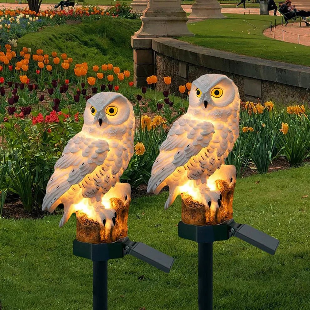 Lampa ogrodowa solarna w kształcie sowy -
