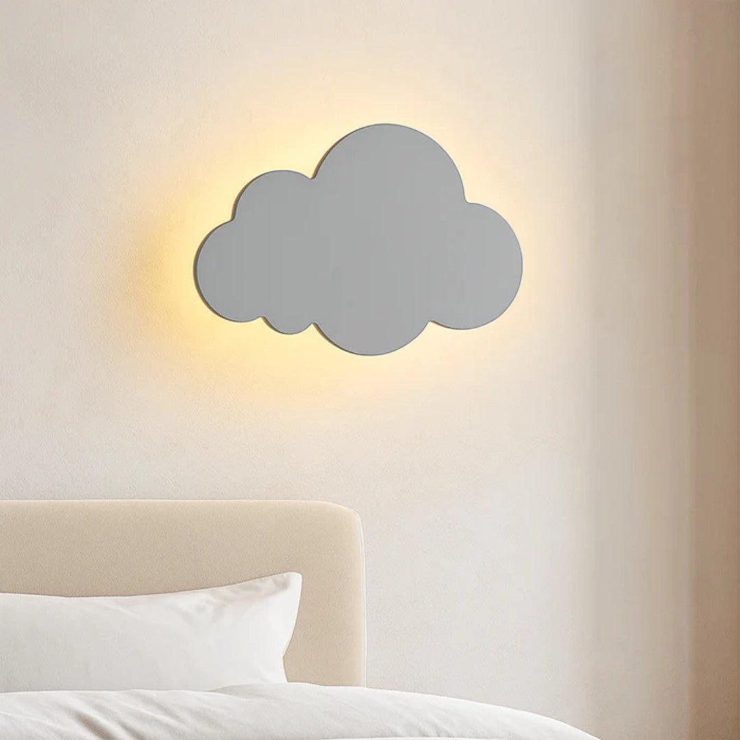 Lampa ścienna LED w kształcie chmury z metalową konstrukcją i akrylową osłoną - Kolor abażuru - 3 - kolorowe przyciemnianie
