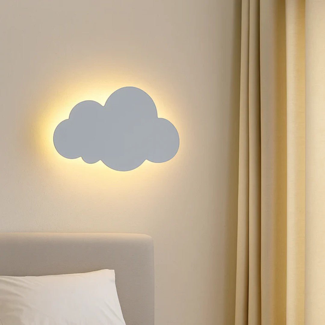 Lampa ścienna LED w kształcie chmury z metalową konstrukcją i akrylową osłoną - Kolor abażuru - 3 - kolorowe przyciemnianie