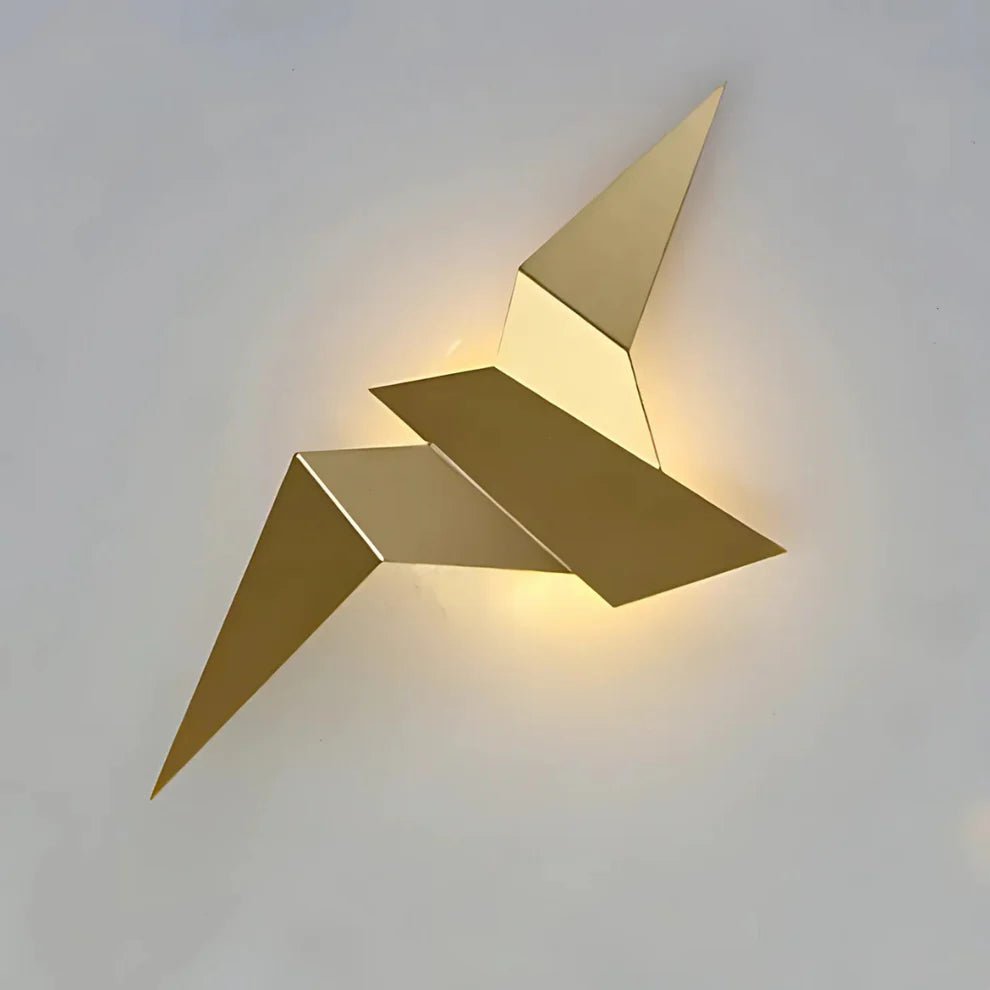 Lampa ścienna Ptak - Złoty