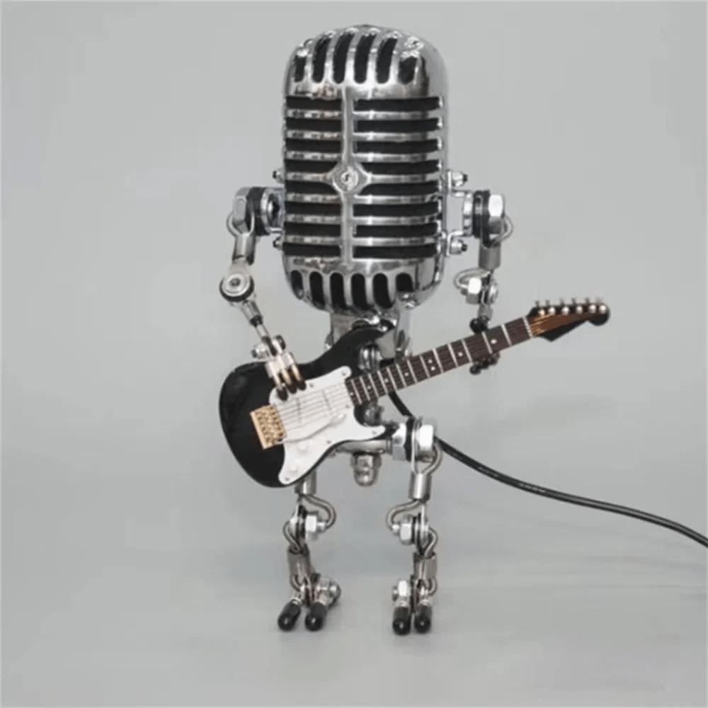 Lampa Stołowa Robot z Gitarą - Czarny