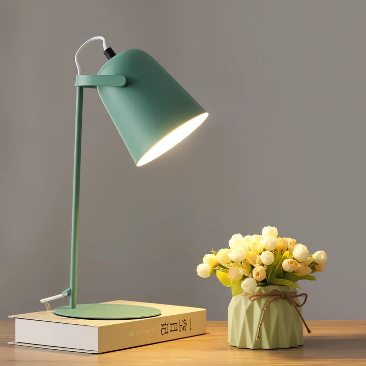 Lampa stołowa w stylu makaronowym - Ciemnozielony