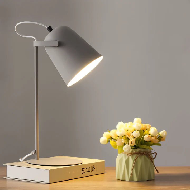 Lampa stołowa w stylu makaronowym - Szary