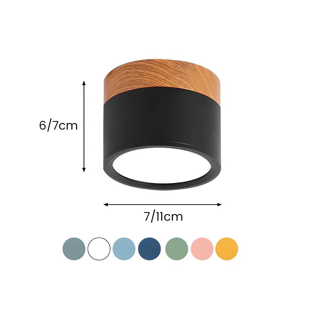 Lampa sufitowa aluminiowa LED - Ø7 x Wys. 6 cm