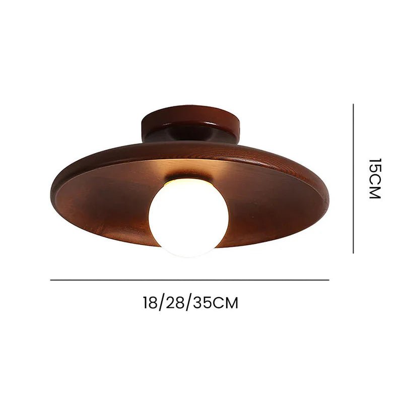 Lampa sufitowa drewno - Kolor orzechowy