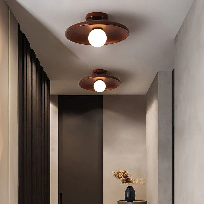Lampa sufitowa drewno - Kolor orzechowy