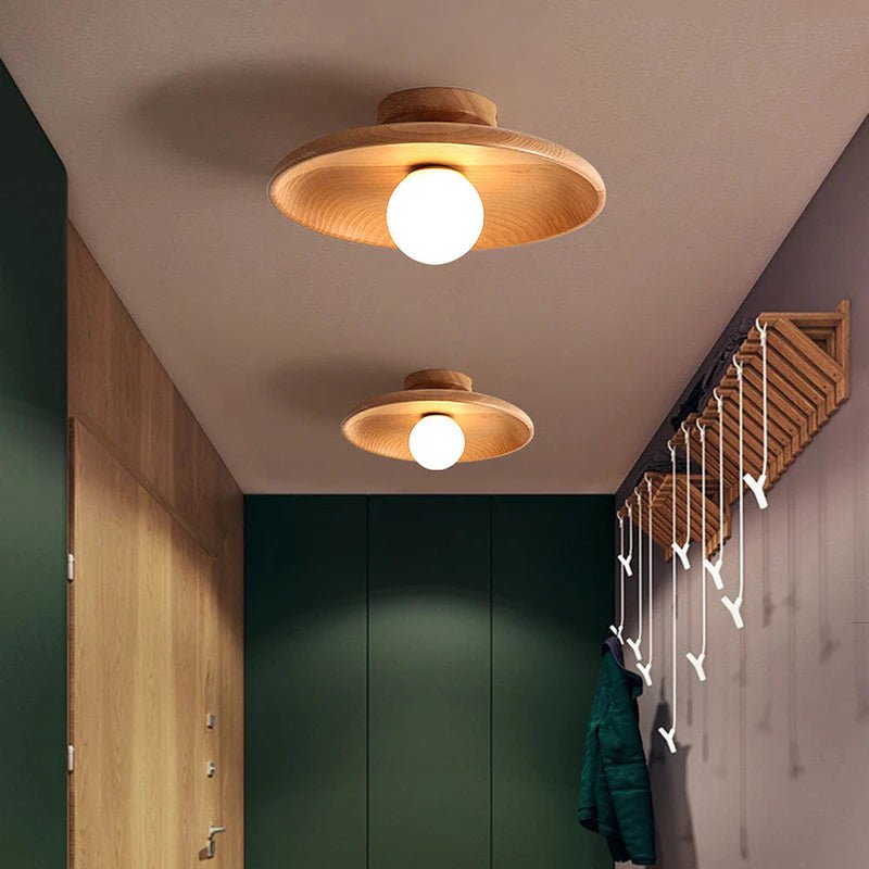 Lampa sufitowa drewno - Kolor orzechowy