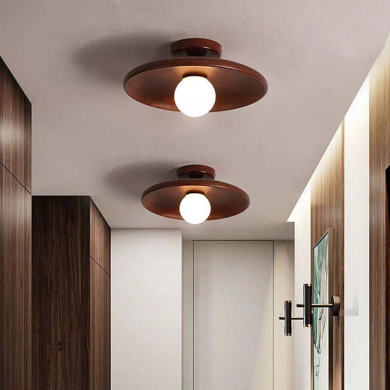 Lampa sufitowa drewno - Kolor orzechowy
