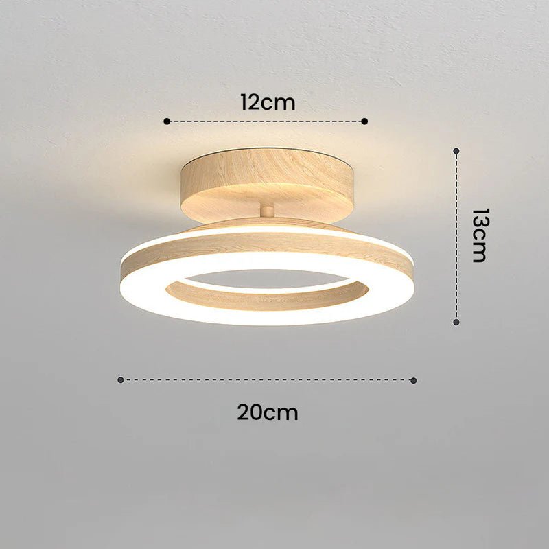 Lampa sufitowa metal i akryl - Kolor drewna