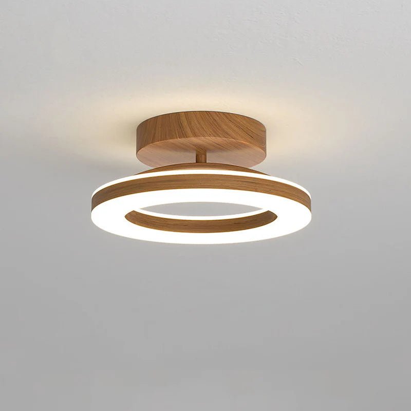 Lampa sufitowa metal i akryl - Kolor orzechowy