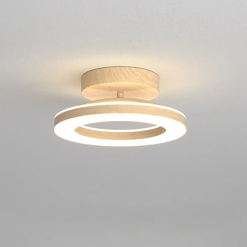 Lampa sufitowa metal i akryl - Kolor drewna