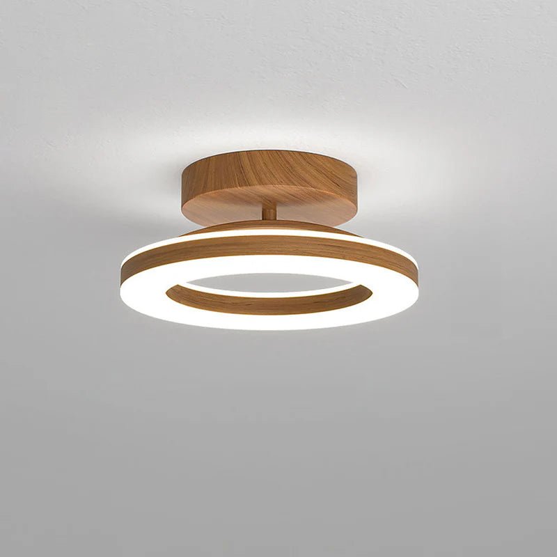 Lampa sufitowa metal i akryl - Kolor orzechowy