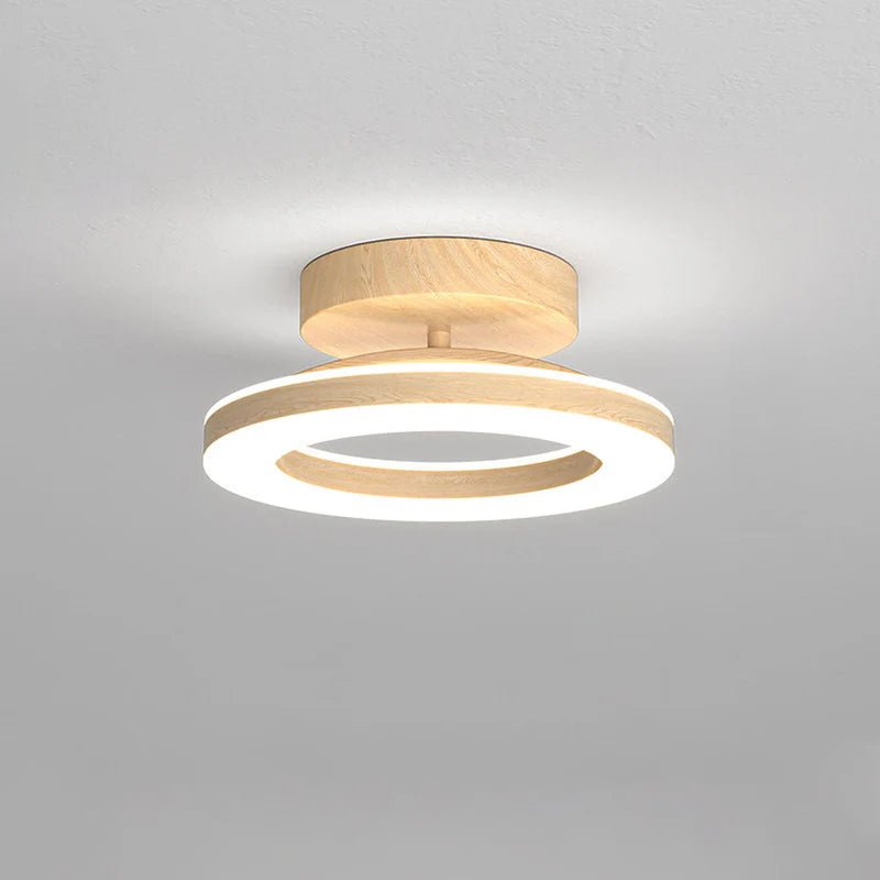 Lampa sufitowa metal i akryl - Kolor drewna