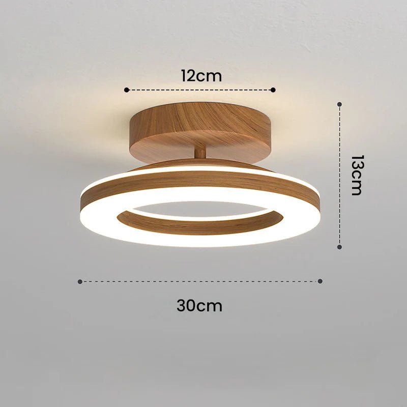 Lampa sufitowa metal i akryl - Kolor orzechowy