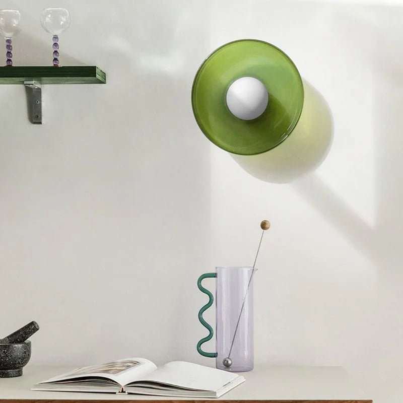 Lampa sufitowa okrągła - Oliwkowy