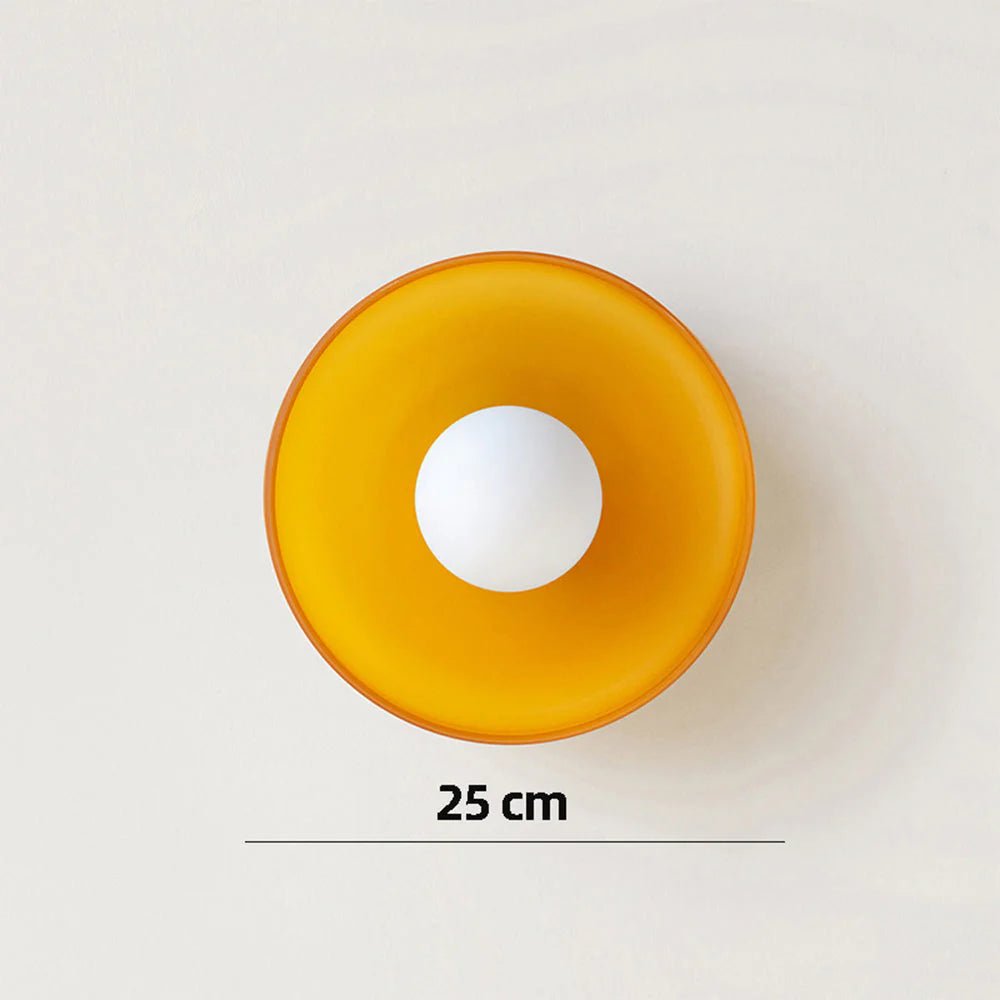 Lampa sufitowa okrągła - Matowy pomarańczowy