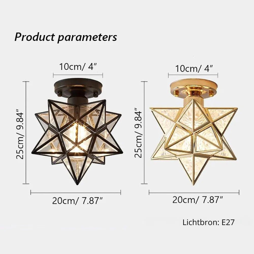 Lampa sufitowa z metalu i tworzywa sztucznego - Czarny