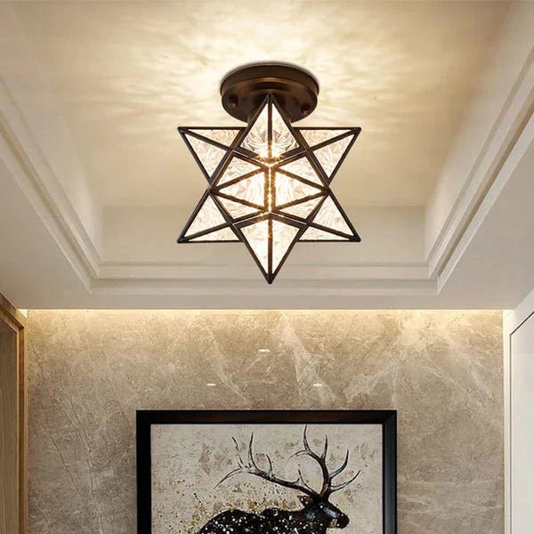 Lampa sufitowa z metalu i tworzywa sztucznego - Czarny
