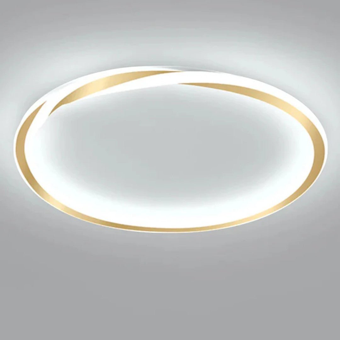 Lampa sufitowa z okrągłą konstrukcją i akrylową osłoną - Czarny