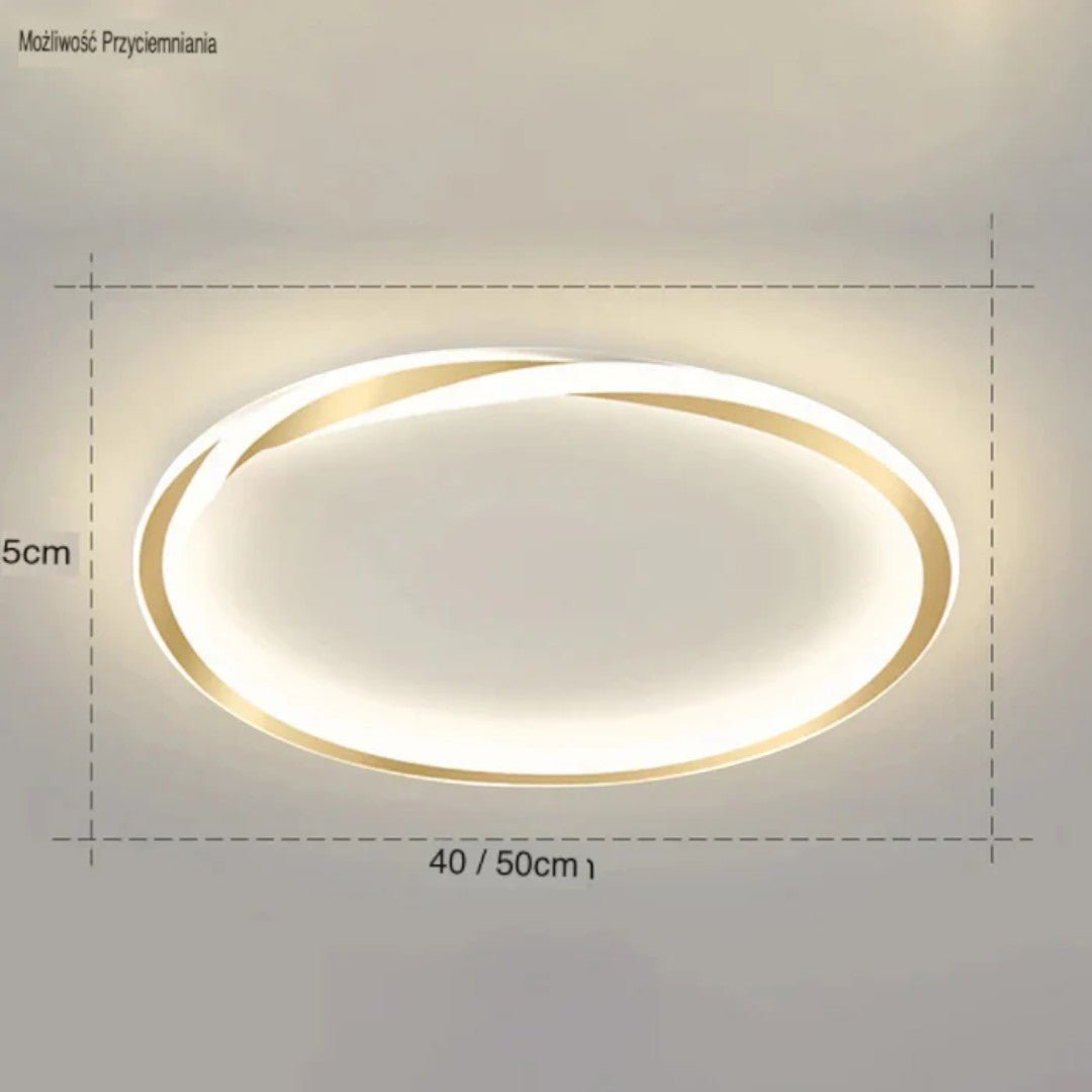 Lampa sufitowa z okrągłą konstrukcją i akrylową osłoną - Czarny