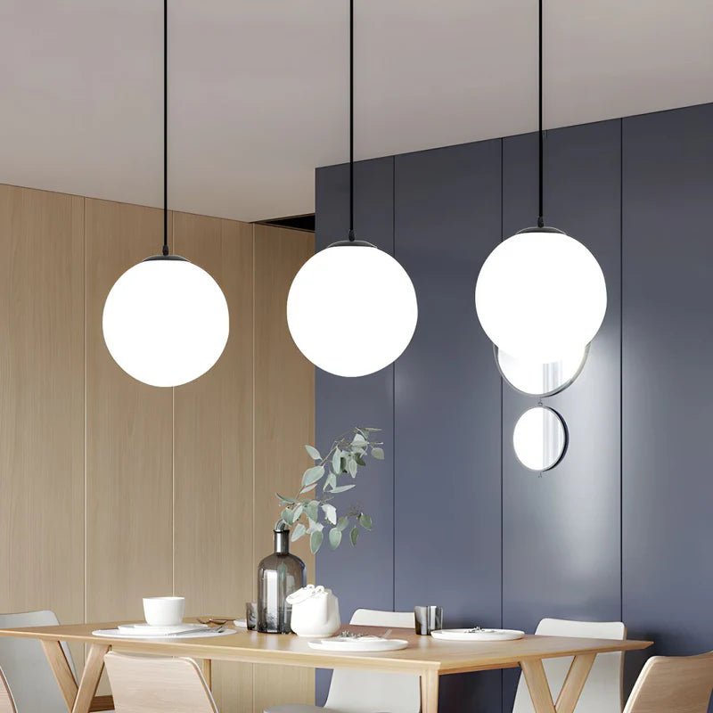 Lampa wisząca szklana - Czarny