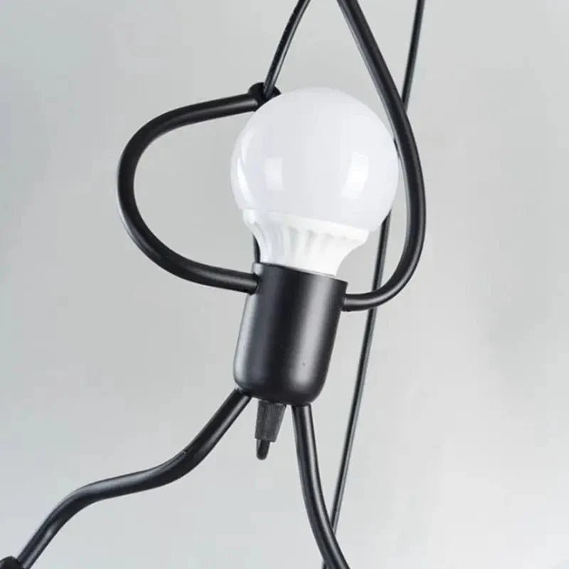 Lampa wisząca w kształcie postaci - Styl: 3 lampy w okręgu