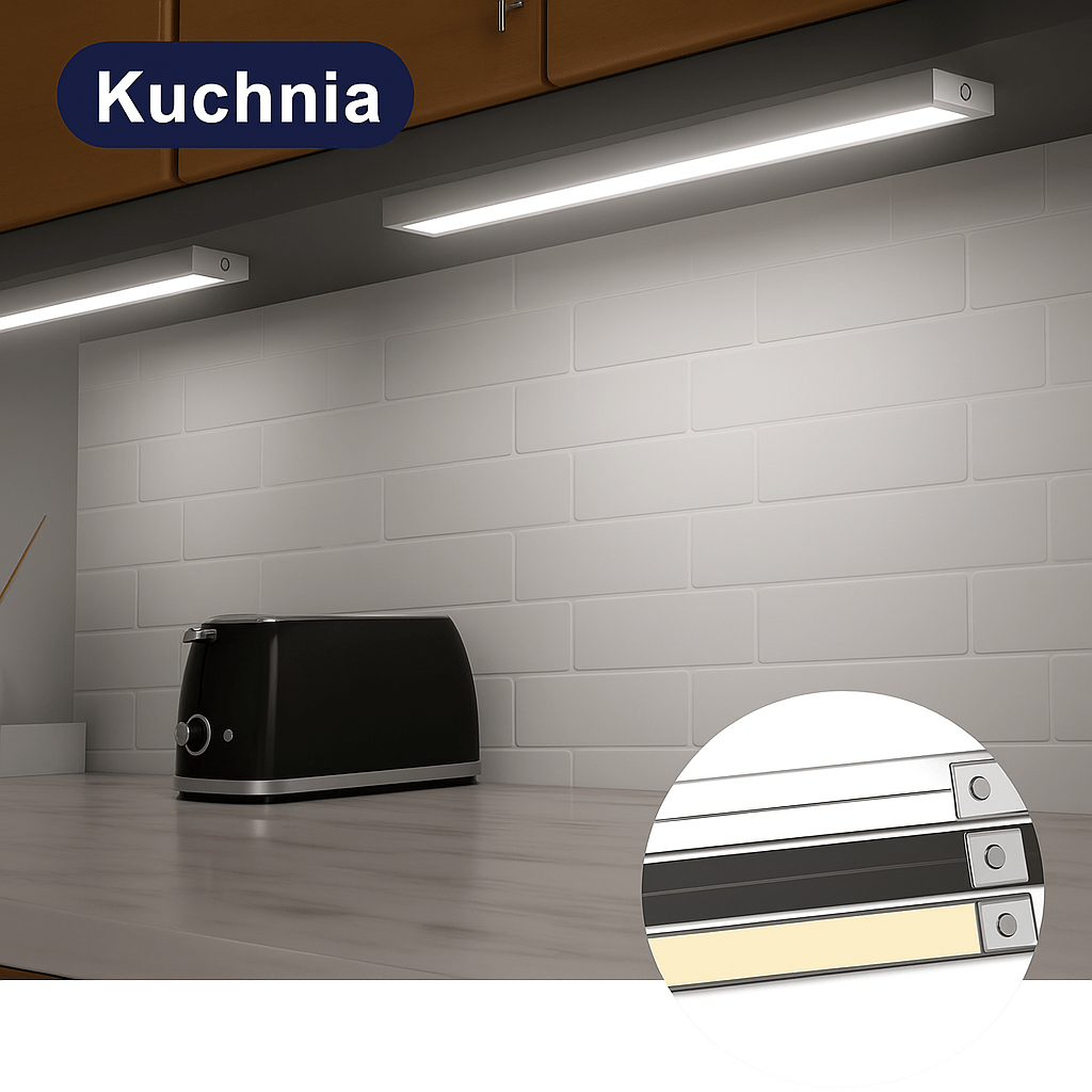 Magnetyczna lampa z czujnikiem ruchu - 30cm