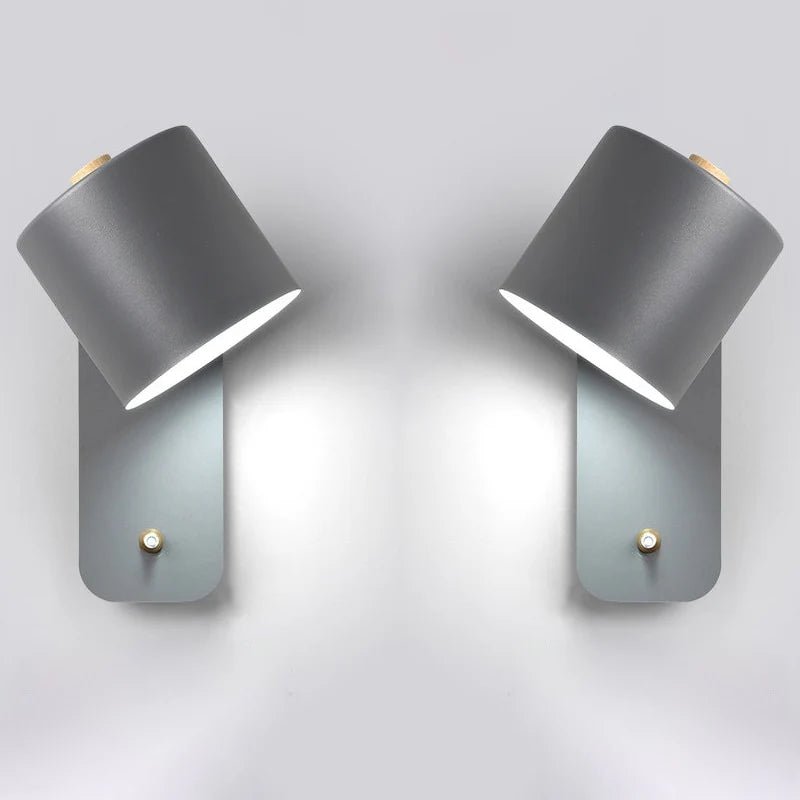 Nowoczesna Lampa Ścienna o Prostym Designie - Szary