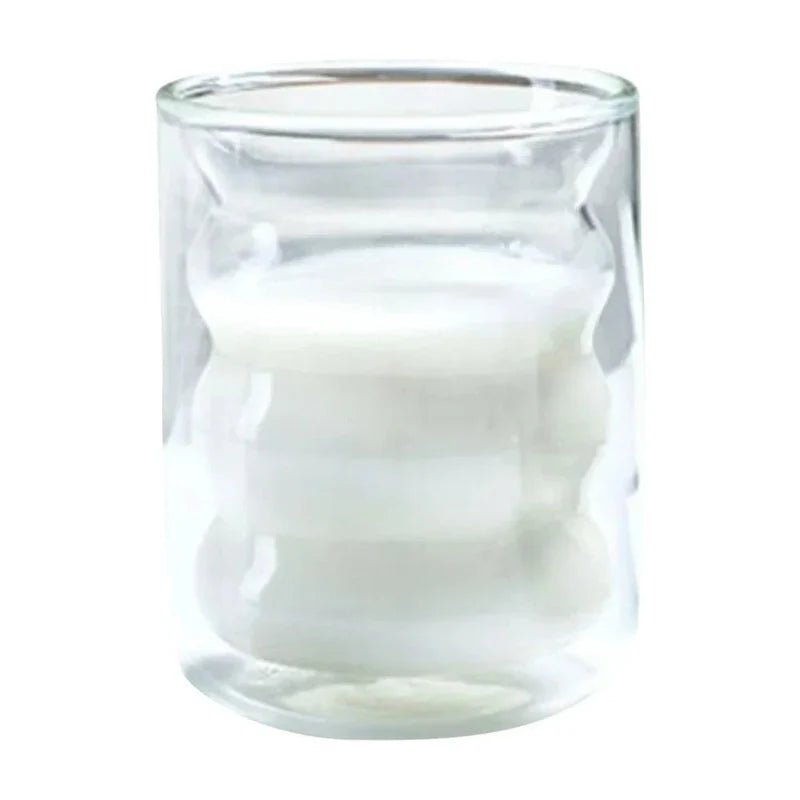 odwójna szklanka o falistym kształcie - Kryształowy