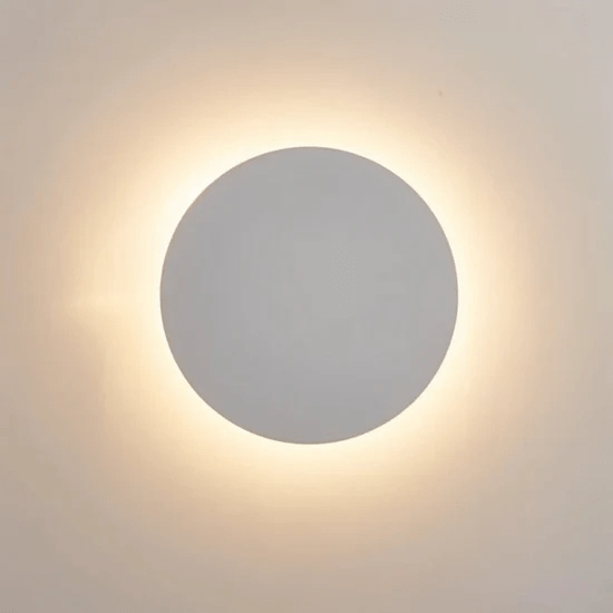 Okrągła Lampa Ścienna LED – Nowoczesne i Minimalistyczne Oświetlenie do Wnętrz - Czarny
