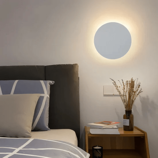 Okrągła Lampa Ścienna LED – Nowoczesne i Minimalistyczne Oświetlenie do Wnętrz - Biały