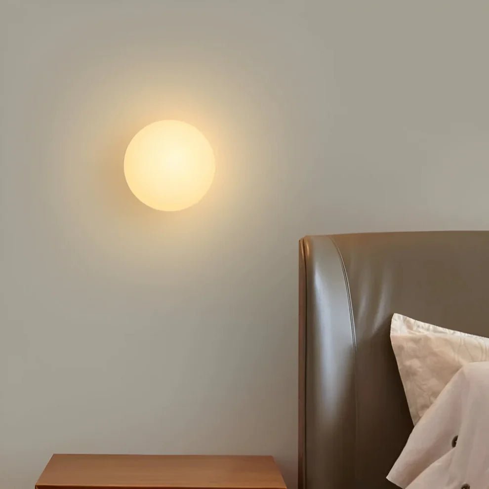 Okrągła lampa ścienna szklana LED - ⌀12cm