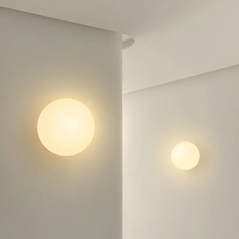 Okrągła lampa ścienna szklana LED - ⌀12cm