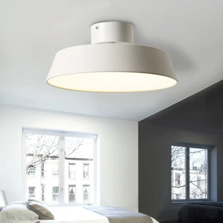 Okrągła lampa sufitowa z trójkolorowym oświetleniem LED - Biały